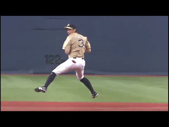 【3回表】動きにまったく無駄がない!! バファローズ・安達の華麗な守備 2015/9/27 Bs-F