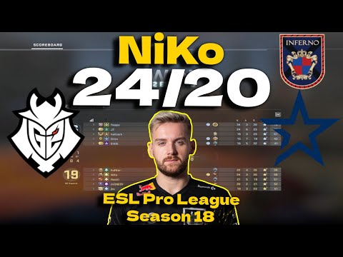 CSGO POV G2 NiKo (24/20) vs Complexity (Inferno) @ ESL Pro League Season 18