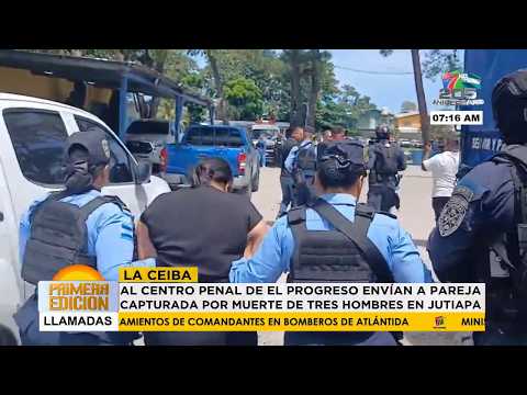 Al Centro Penal de El Progreso envían a pareja capturada por muerte de tres personas en Jutiapa