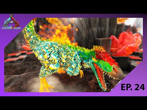 TAMING A EMBER YUTYRANNUS! THEY'RE SUPER HOT! - Ark: Crystal Isles [EP. 24]