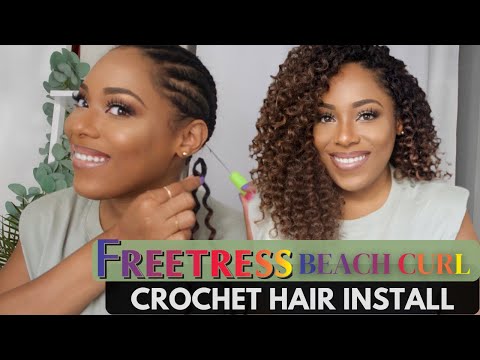 FREETRESS BEACH CURL CROCHET HAIR INSTALL| LIA LAVON