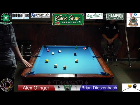 Alex Olinger Vs. Brian Deitzenbach 2018 MD 8 Ball Championship