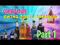 ASMR Swing Bottle Compilation Satisfying Bottle Smashers