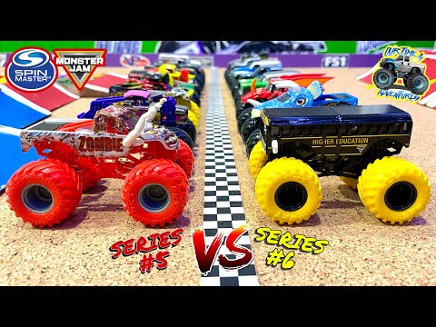 Toy Monster Truck Racing Tournament | Round #10 | Spin Master MONSTER JAM Series #5 VS Series #6