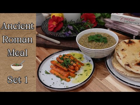 My thoughts on cooking ancient Roman recipes - Lentils & Coriander, Glazed Carrots, Flatbread