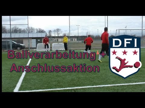 Trainingseinheit am DFI: Ballverarbeitung mit Anschlußaktion - Übung 2