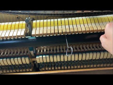 How to properly Mute￼ the High register on an upright piano for tuning￼