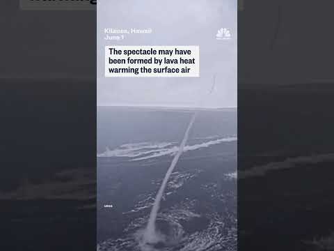 Video captures the moment a small whirlwind formed around Hawaii’s Kilauea volcano