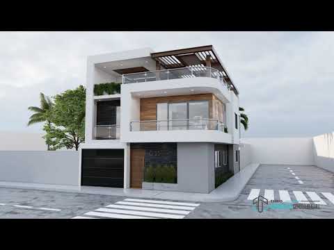 Plano de Casa de 8 x 15 metros | Planos de Casas en Esquina🏡