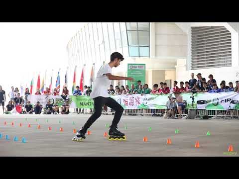 2017 Roller Games，Junior Men Classic Slalom 11th，La Volpe Enrico 青男花桩 11th 意大利