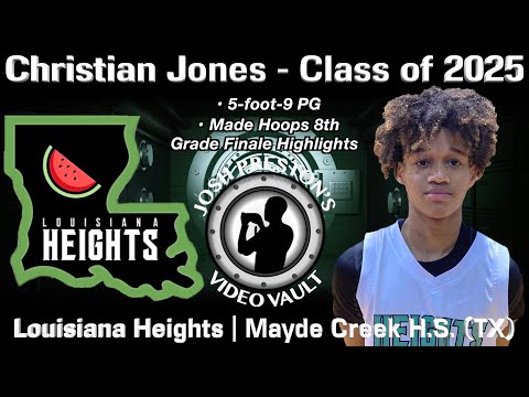 Christian Jones (Louisiana Heights/Mayde Creek 2025 PG) - MADE Hoops 8th Grade Finale Highlights