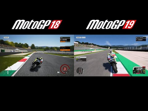 Motogp 18 VS Motogp 19 - Graphics And Sound Comparison (Valentino Rossi Mugello)