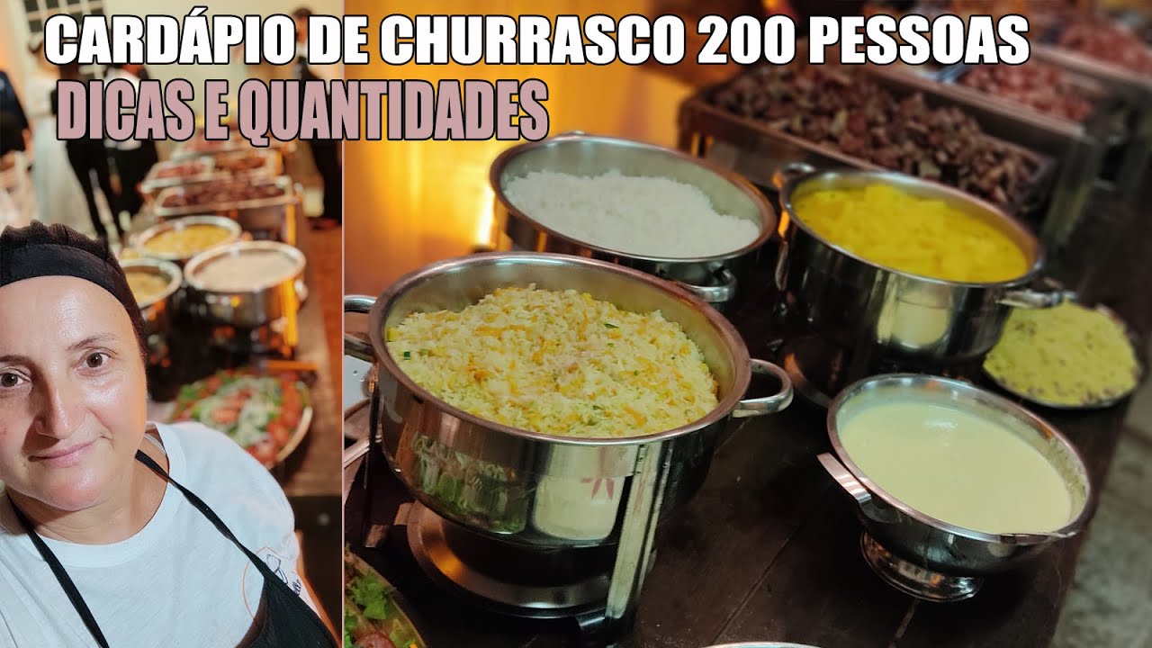CHURRASCO PARA 200 PESSOAS COMPLETO - RECEITAS DA ROSA