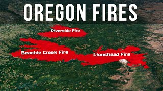 Animated Oregon Fire Map | Lionshead, Beachie, and Riverside Fire