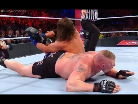 Brock Lesnar vs Aj Styles Champion vs Champion Match | WWE Survivor Series 2017