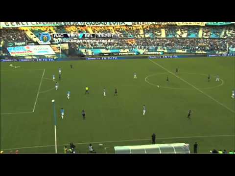 Penal de Saja al palo. Racing 1 Belgrano 0. Fecha 9. Fútbol Para Todos
