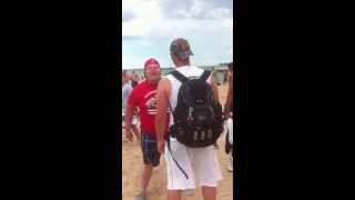 fat kid trying to be cool slips up