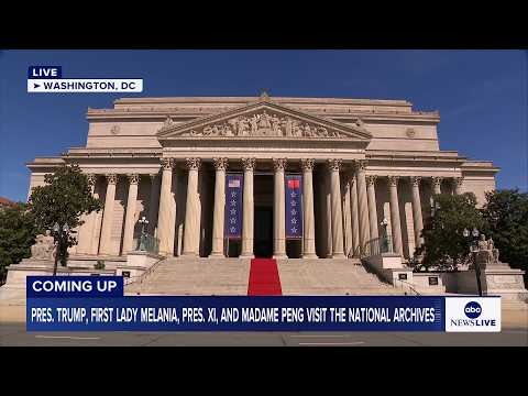 President Trump and Chinese President Xi Jinping visit the National Archives