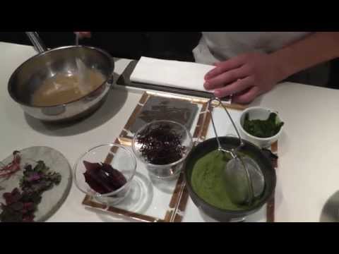 Sayan Isaksson prepares one of his signature dishes at Michelin star Esperanto
