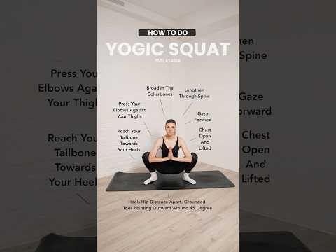 How to do: YOGIC SQUAT (MALASANA) #yoga #malasana #yogapose #yogatutorial #yogaposes #backpainrelief