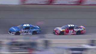 Kyle Busch and Kyle Larson beat and bang to the finish Kyle Busch and Kyle Larson beat and bang to the finish