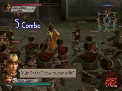Yuan Shao - Campaign Against Sun Jian - Getting Charge Bracer - Dynasty Warriors 4 Hard Mode