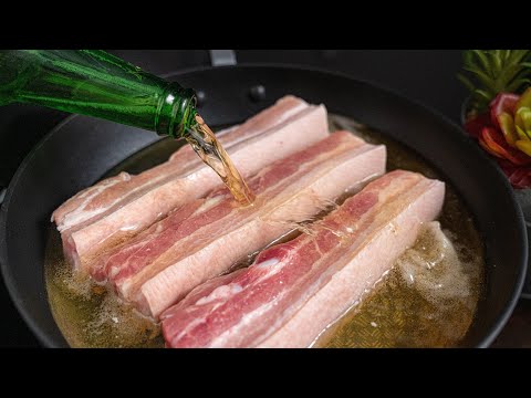 [ENG SUB] Phát hiện cách Ram Thịt mới, không cần ướp, không dầu cực hay | Pour beer into pork recipe