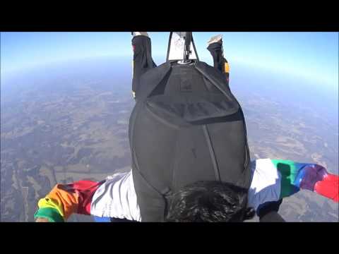 Diana jumping out of a perfectly good airplane