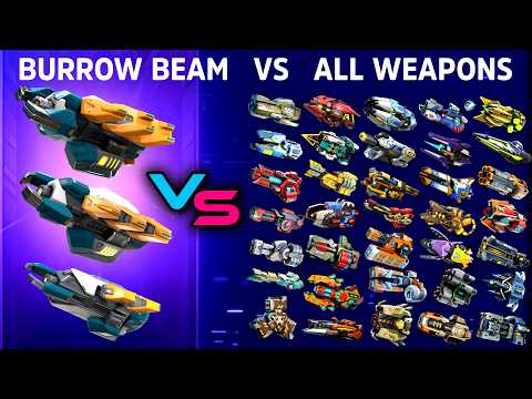 Burrow Beam vs All Weapons - Mech Arena