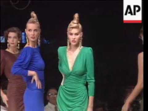 Fashion designer Emanuel Ungaro displays Summer fashions for next year concentrating on tight figue