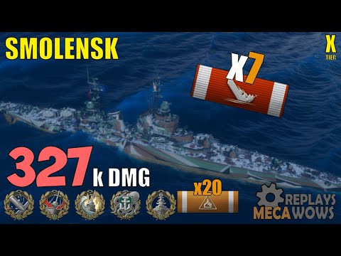 Smolensk 7 Kills & 327k Damage | World of Warships Gameplay