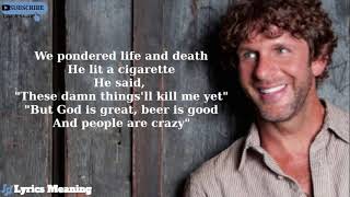 Billy Currington - People Are Crazy | Lyrics Meaning