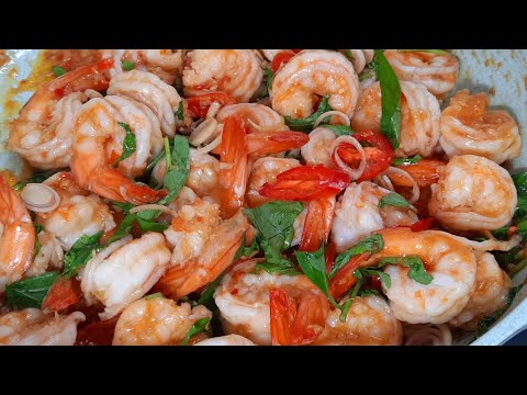 TÔM XÀO SẢ ỚT | Cách làm Tôm Xào Sả Ớt kiểu thái siêu ngon - phùng bắc tv #277