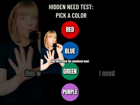 The Color You Pick REVEALS the Childhood Need You Were Forced to Hide (Psychology Test)