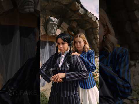 Serbian dancing Ladies😱 #jennaortega #fakeortega #wednesday #enid #shorts #netflix