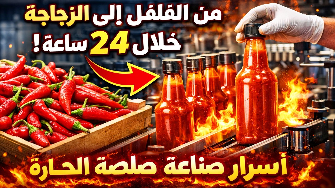 وثائقي داخل المصنع: من الفلفل إلى الزجاجة خلال 24 ساعة! أسرار صناعة الصلصة الح?