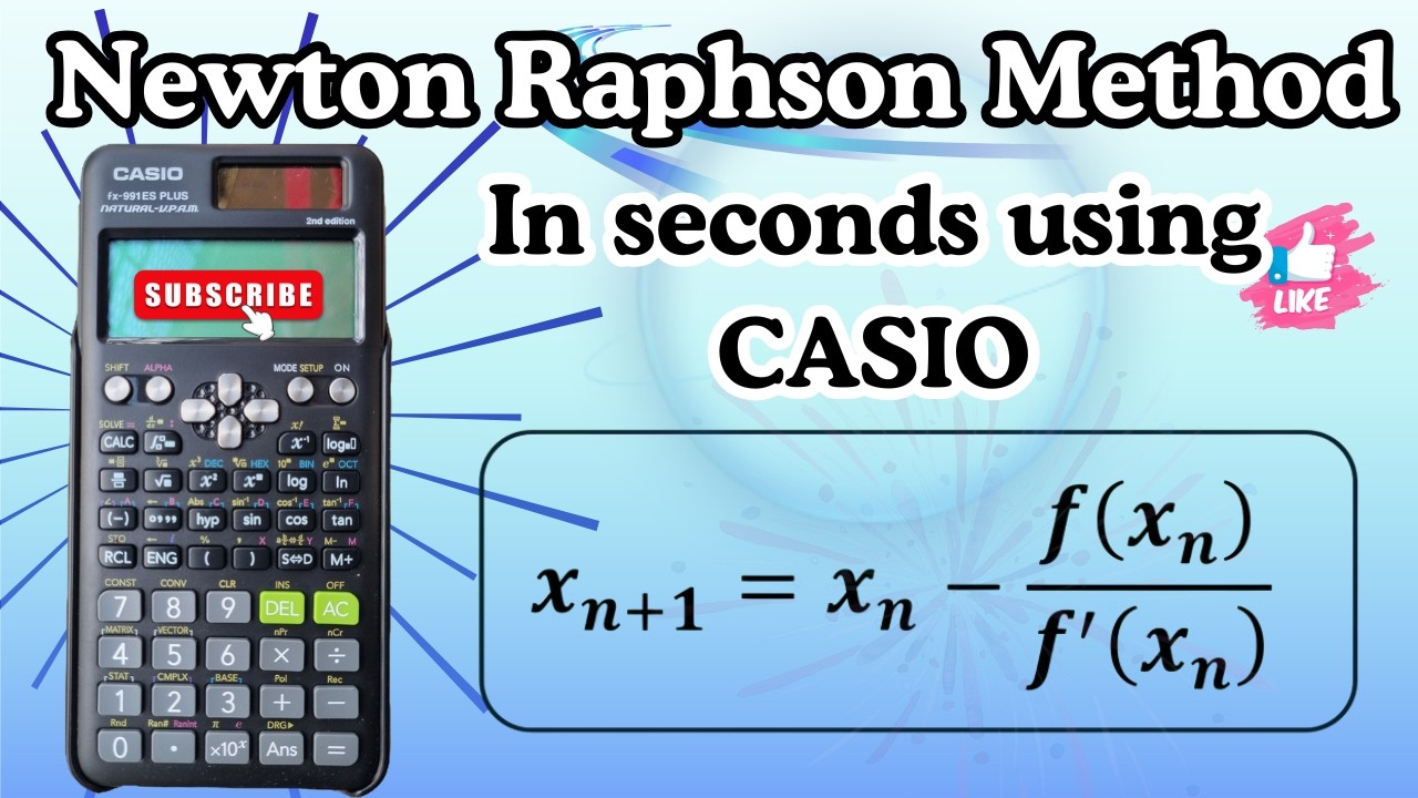 Newton Raphson Method Casio fx-991 ES Plus | Step-by-Step Tutorial #NewtonRaphson  #casiocalculator