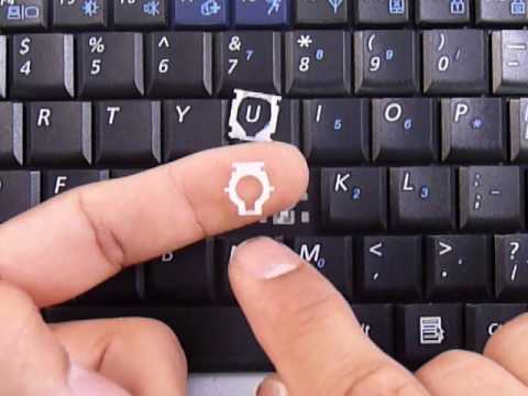 Mini netbook laptop keyboard key repair/ fix install stuck s...