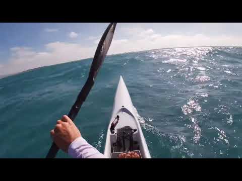 Just some sweet downwinding sub 3:30min on a Fenn elite S surf ski