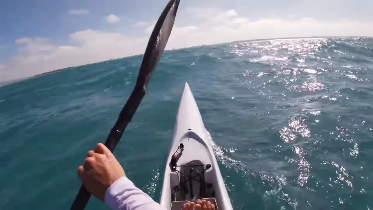 Just some sweet downwinding sub 3:30min on a Fenn elite S surf ski