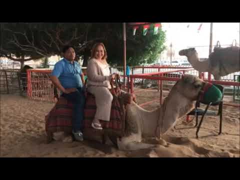 Riding A Camel in Dubai with my parents and grandma