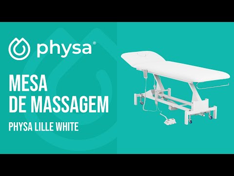 vídeo - Mesa de massagem elétrica - 100 W - 200 kg - Branco
