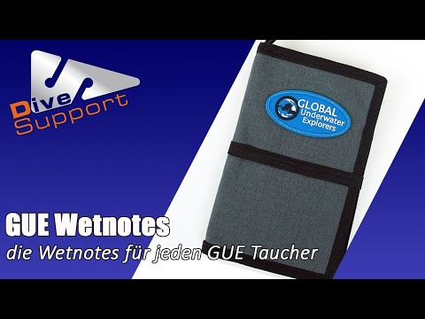 GUE Wetnotes | Top Wetnotes und mit GUE Logo | DiveSupport