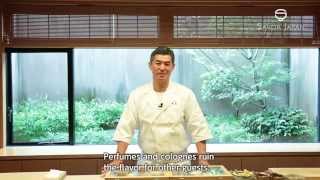 Learn from the master chef how to eat -SUSHI-