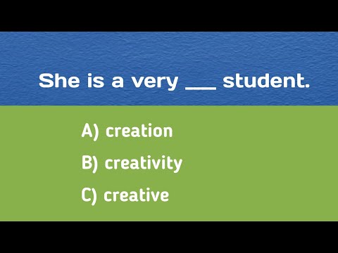 TEST YOUR ENGLISH GRAMMAR | Word Formation | Grammar Quiz.