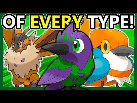 An EARLY ROUTE BIRD Pokemon of EVERY TYPE!
