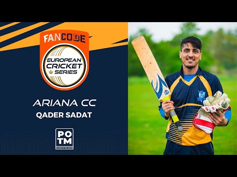 POTM: Q.Sadat - ARI vs HSG | Highlights | FanCode ECS Landskrona, Sweden Day 9 | ECS22.180