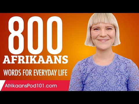 800 Afrikaans Words for Everyday Life - Basic Vocabulary #40