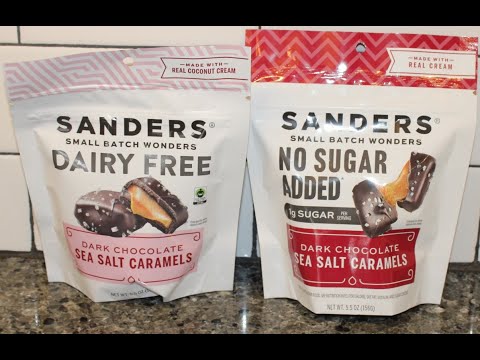 Sanders Small Batch Wonders Dark Chocolate Sea Salt Caramels: Dairy Free & No Sugar Added Review