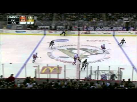 Evgeni Malkin wrist shot goal 3-1 NY Islanders vs Pittsburgh Penguins 11/22/13 NHL